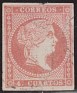 Spain 1856 Isabel II 4 Cu. Rojo Edifil 48. esp 48 3. Subida por susofe